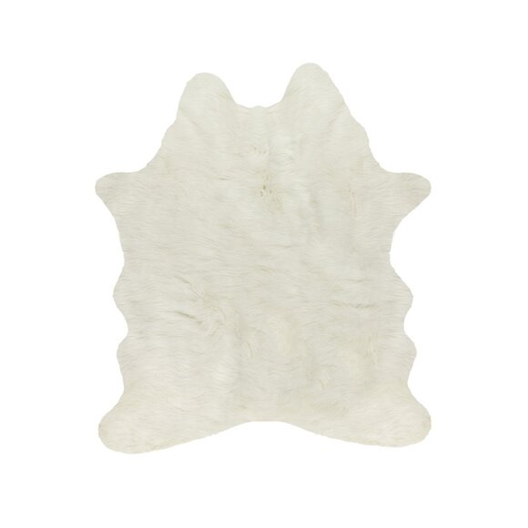 Luxe Home Decor Classic Faux Hide Rug | 1-Piece | Off-white | 4.25'x'5 - Picture 1 of 3